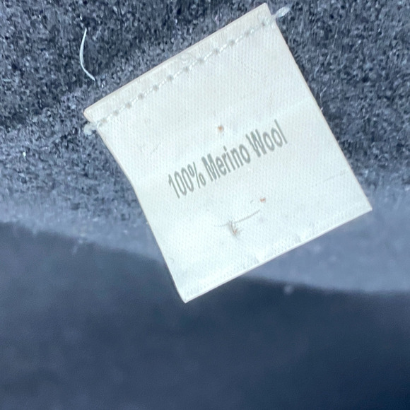 EILEEN FISHER Jacket XS Boiled Merino Wool Mid Length Coat Asymmetric Zip Black - Picture 9 of 12